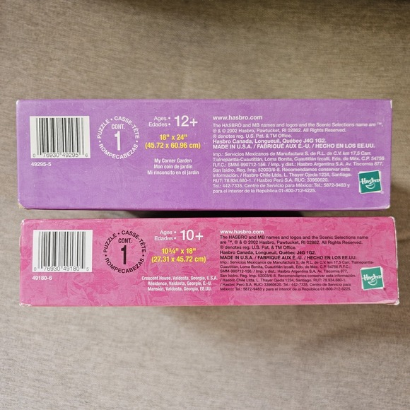 2 *NEW* 1000 & 500 Pieces Scenic Selections Puzzles MB Hasbro Lot Set - Picture 5 of 6